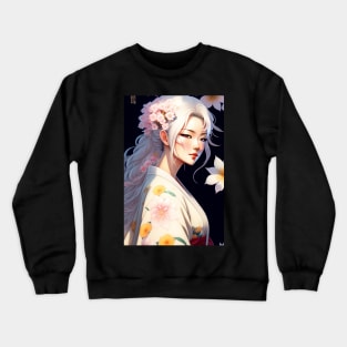 Cute Japanese girl anime,Vintage 90's anime style Crewneck Sweatshirt